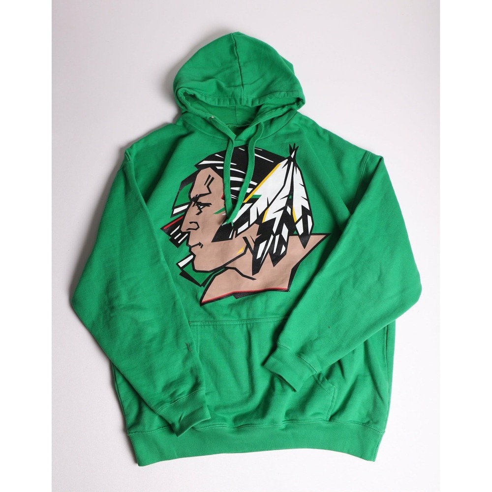 Vintage Big Head UND Fighting Sioux OBV Dakota Hockey College Sweatshirt Mens XL
